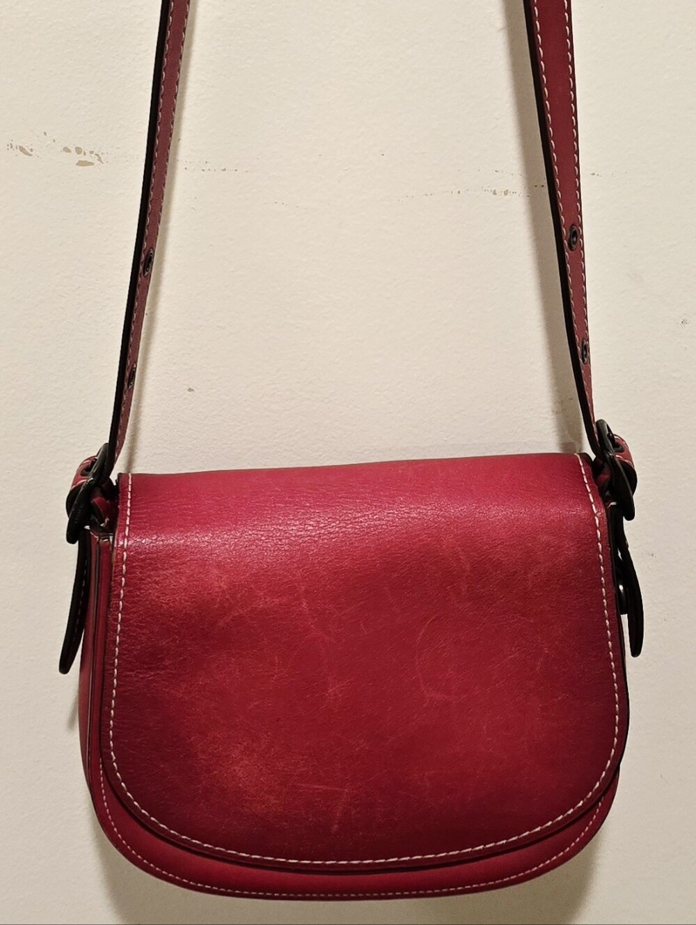 COACH Women’s Red Leather Crossbody Bag